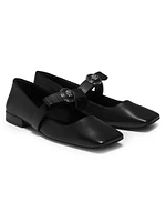 Gianni Leather Ballerina Flats