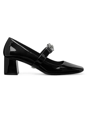 Gianni Ribbon 55MM Patent Leather Mary Jane Pumps