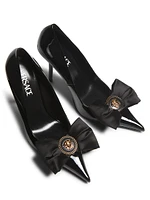 Gianni 110MM Ribbon Leather Pumps