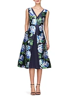 Giavanna Floral Mikado Midi-Dress