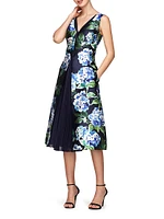 Giavanna Floral Mikado Midi-Dress