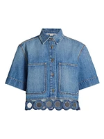 Mirror Crop Denim Jacket