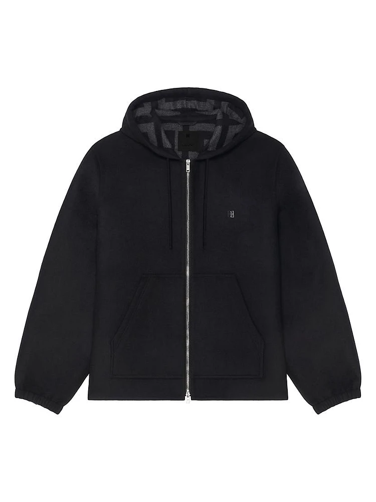 Hoodie Double Face Wool