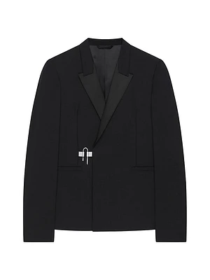 Slim-Fit Jacket in Wool with U-Lock Closing