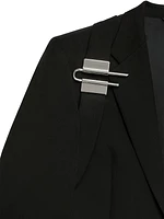 Slim-Fit Jacket in Wool and Mohair with U-Lock Harness