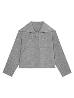 Hooded Jacket Double Face Wool