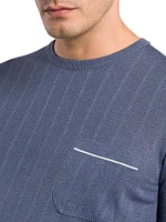 Short Sleeve Silk Crewneck Sweater