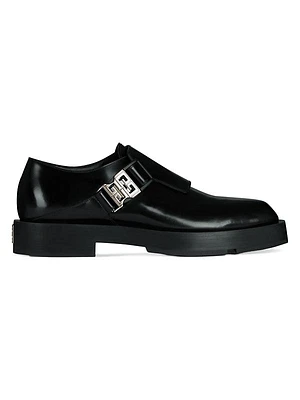 Squared Derbies in Leather with 4G Buckle