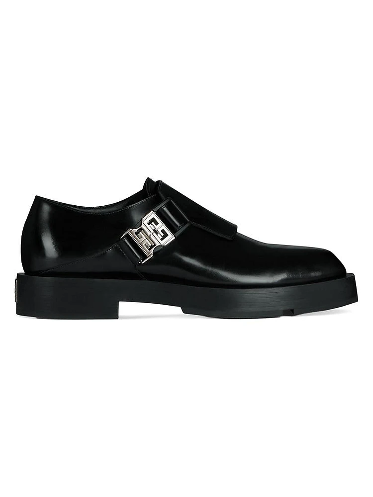 Squared Derbies Leather with 4G Buckle