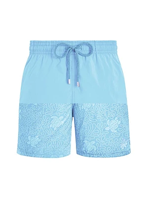 Aqua Splash Water-Reactive Graphic Swim Trunks