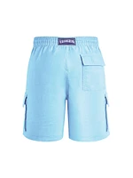 Linen Cargo Swim Trunks