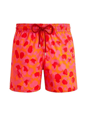 New Leopard Graphic Swim Trunks