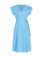 Arabella Cotton Belted Midi-Dress