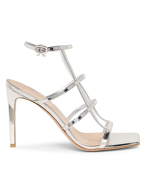 Strappy 95MM Metallic Leather Sandals