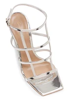 Strappy 95MM Metallic Leather Sandals