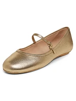 Carla Metallic Leather Ballerina Flats