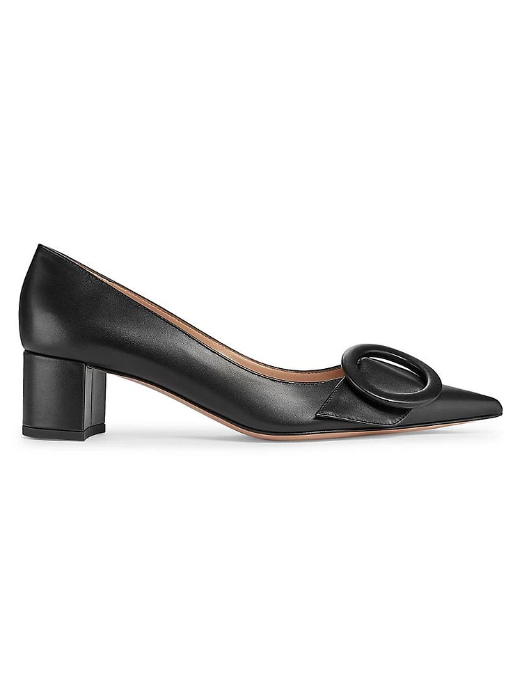 Venezia 45MM Buckle-Detailed Leather Pumps