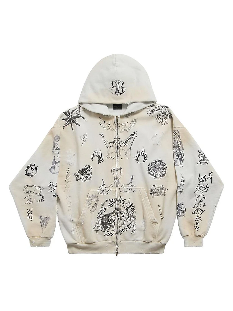 Tat Zip-Up Hoodie