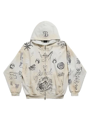 Tat Zip-Up Hoodie