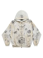 Tat Zip-Up Hoodie