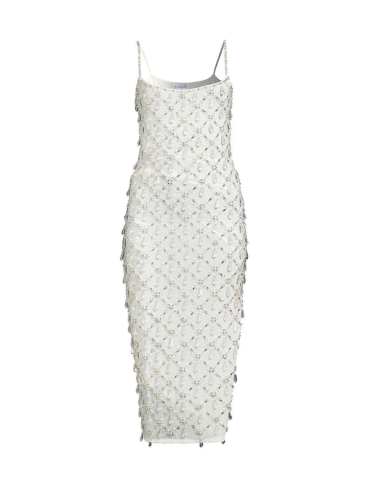 Calliope Teardrop Beaded Midi-Dress