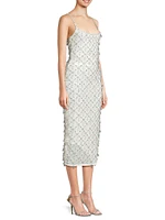 Calliope Teardrop Beaded Midi-Dress