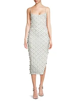 Calliope Teardrop Beaded Midi-Dress