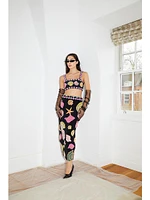 New York Seashell Hand-Beaded Pencil Skirt