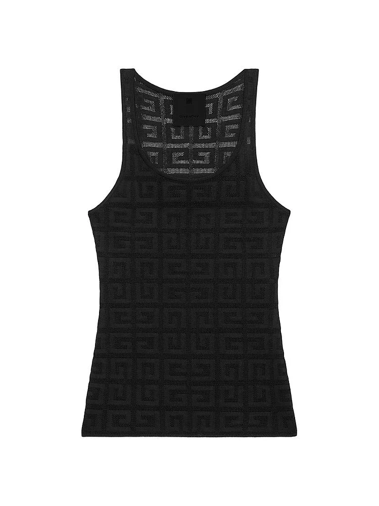 Slim Fit Tank Top 4G Jacquard