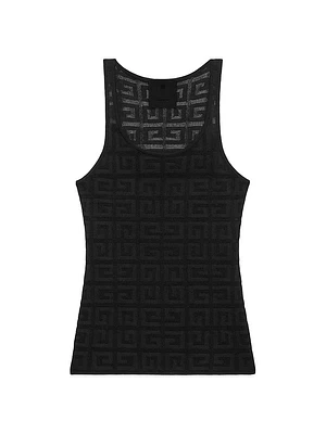 Slim Fit Tank Top 4G Jacquard