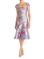 Logen Floral Jacquard Cocktail Dress