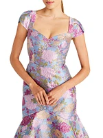 Logen Floral Jacquard Cocktail Dress