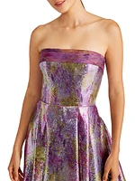 Eve Sequined Strapless Dress