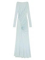 Evening Draped Dress in Jersey