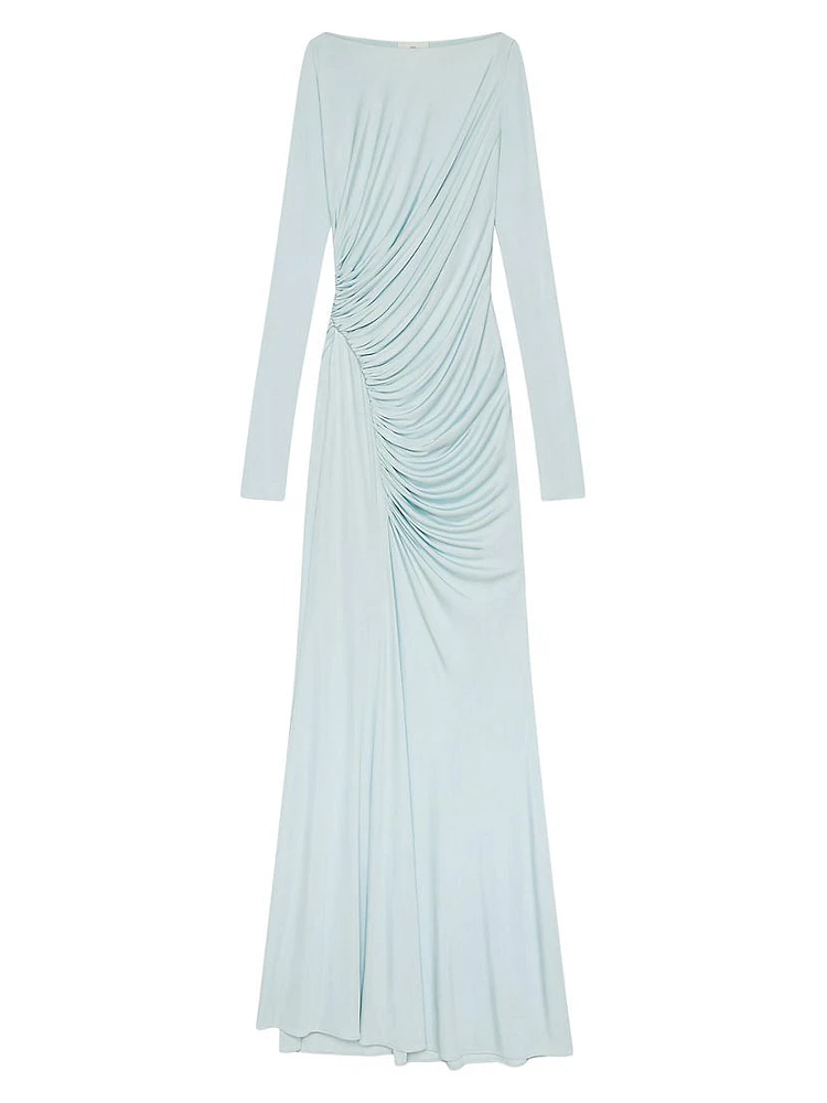 Evening Draped Dress in Jersey