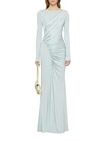 Evening Draped Dress in Jersey