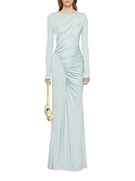 Evening Draped Dress in Jersey