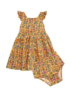 Baby Girl's Floral Cotton Tiered Dress