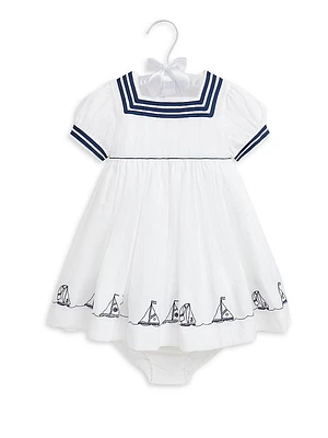 Baby Girl's Linen Nautical Dress