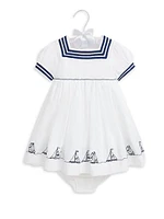 Baby Girl's Linen Nautical Dress