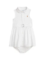 Baby Girl's Cotton Oxford Shirtdress