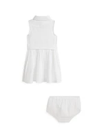 Baby Girl's Cotton Oxford Shirtdress