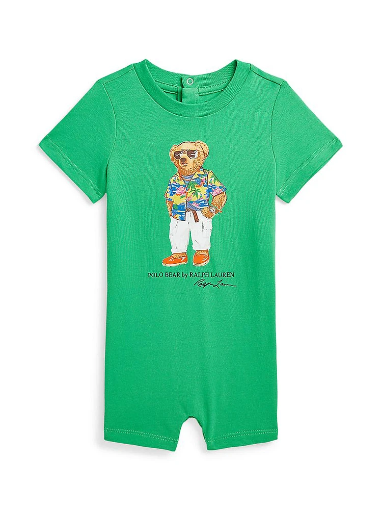 Baby Boy's Polo Bear Romper