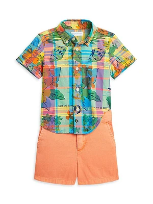 Baby Boy's Short-Sleeve Shirt & Shorts Set