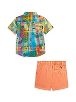 Baby Boy's Short-Sleeve Shirt & Shorts Set