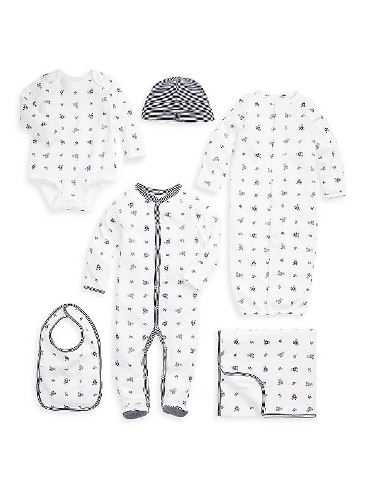 Baby Boy's 7-Piece Cotton Essentials Gift Set