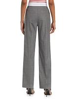 Wool-Blend Elasticized Pleated Pants