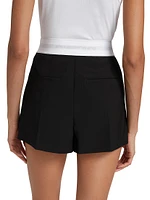 Pleated High-Rise Shorts