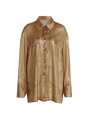 Trompe L'oeil Metallic Workwear Shirt