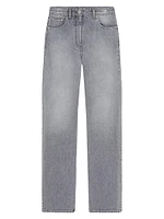 Stone Wash Grey Relaxed-Fit Jeans